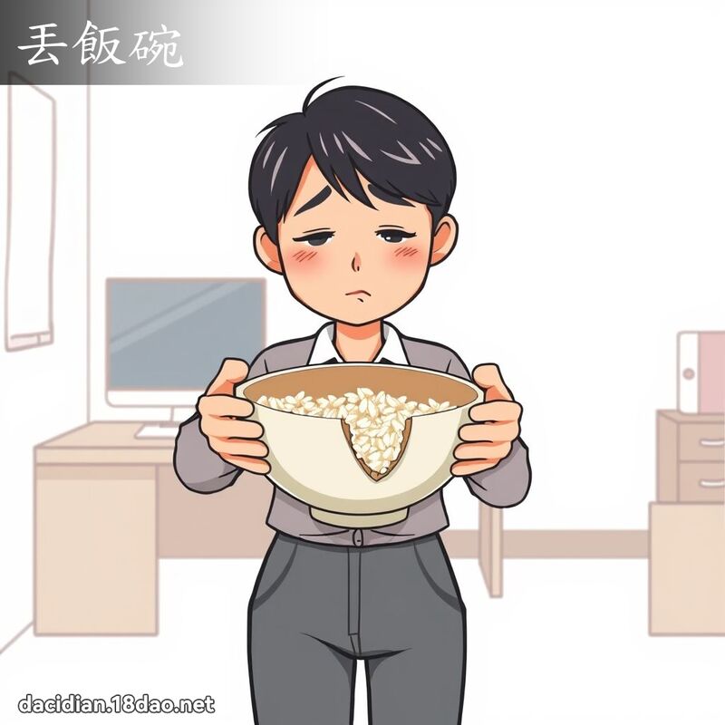 丟飯碗 - 國語大辭典配圖