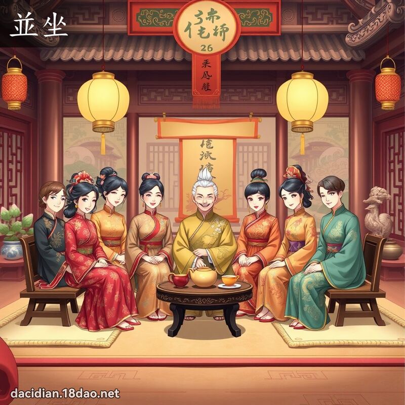 並坐 - 國語大辭典配圖