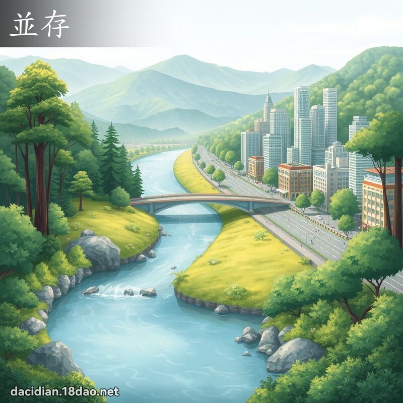 並存 - 国语大辞典配图