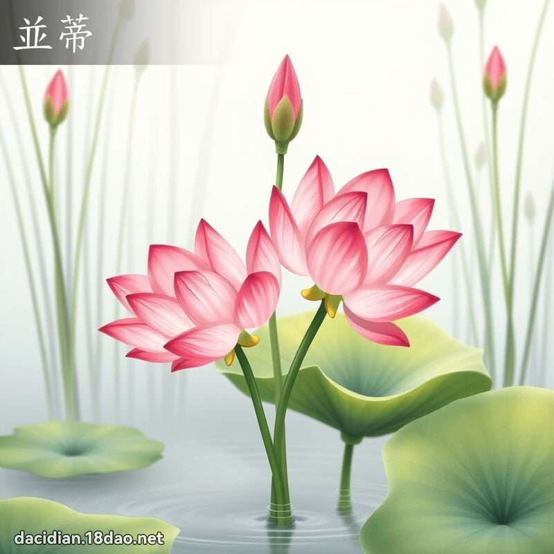 並蒂 - 國語大辭典配圖