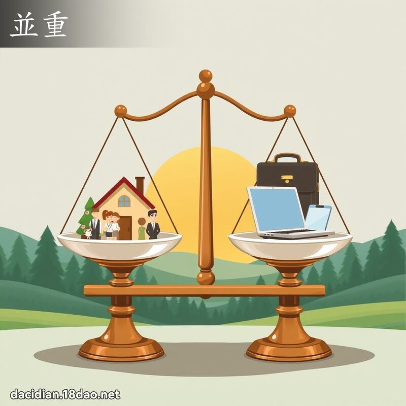 並重 - 国语大辞典配图