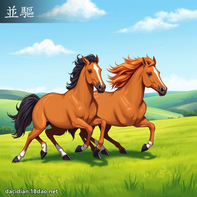 並驱 - 国语大辞典配图