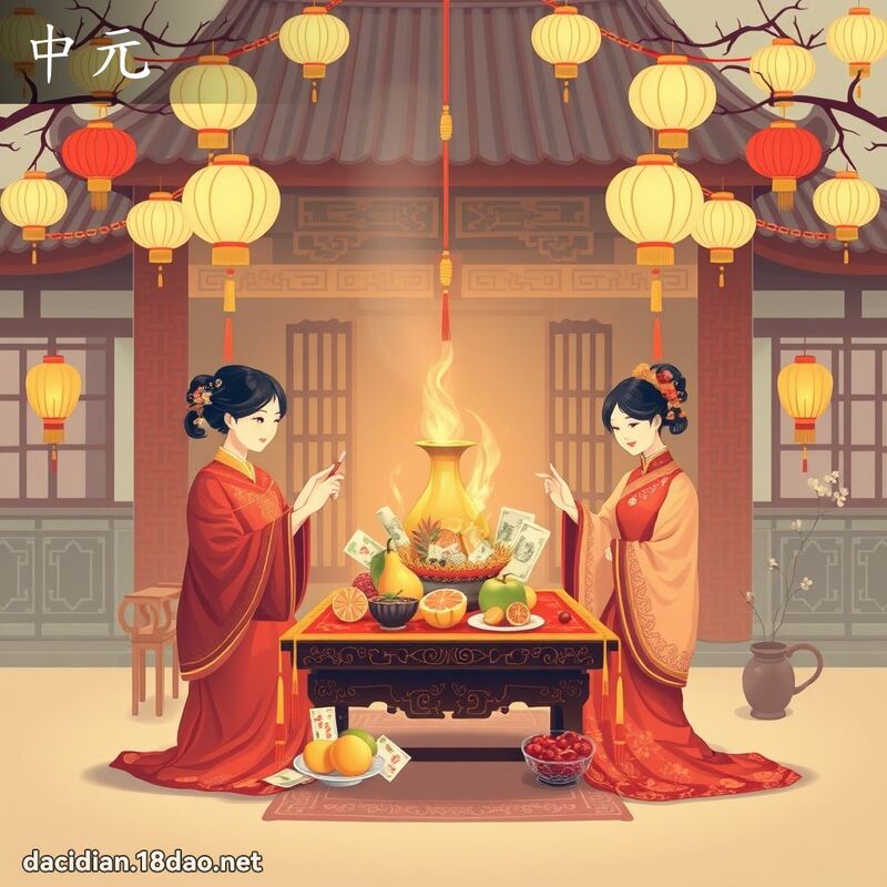 中元 - 国语大辞典配图