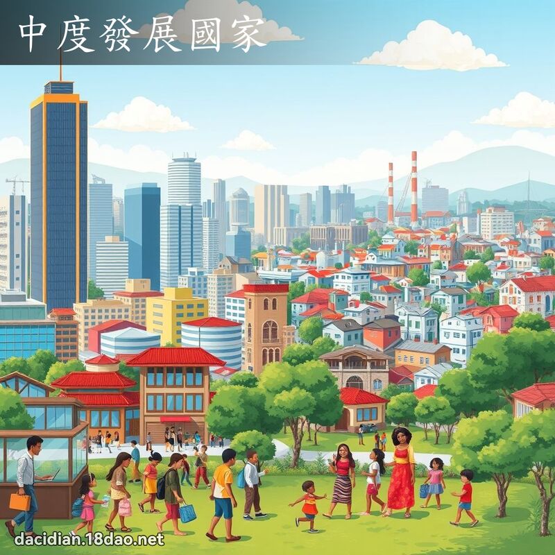 中度發展國家 - 國語大辭典配圖