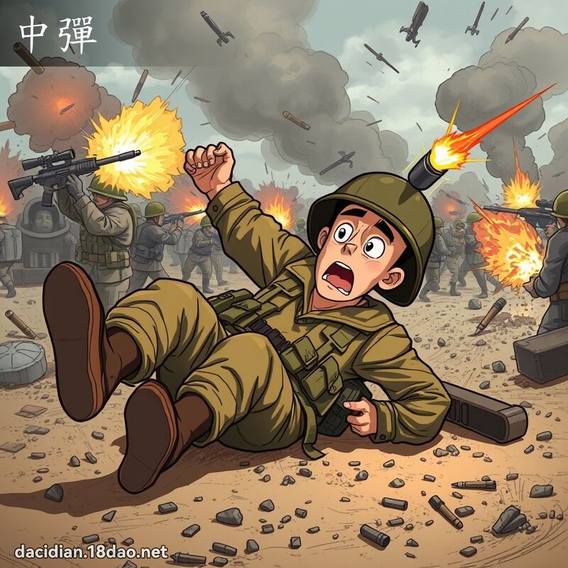中彈 - 國語大辭典配圖