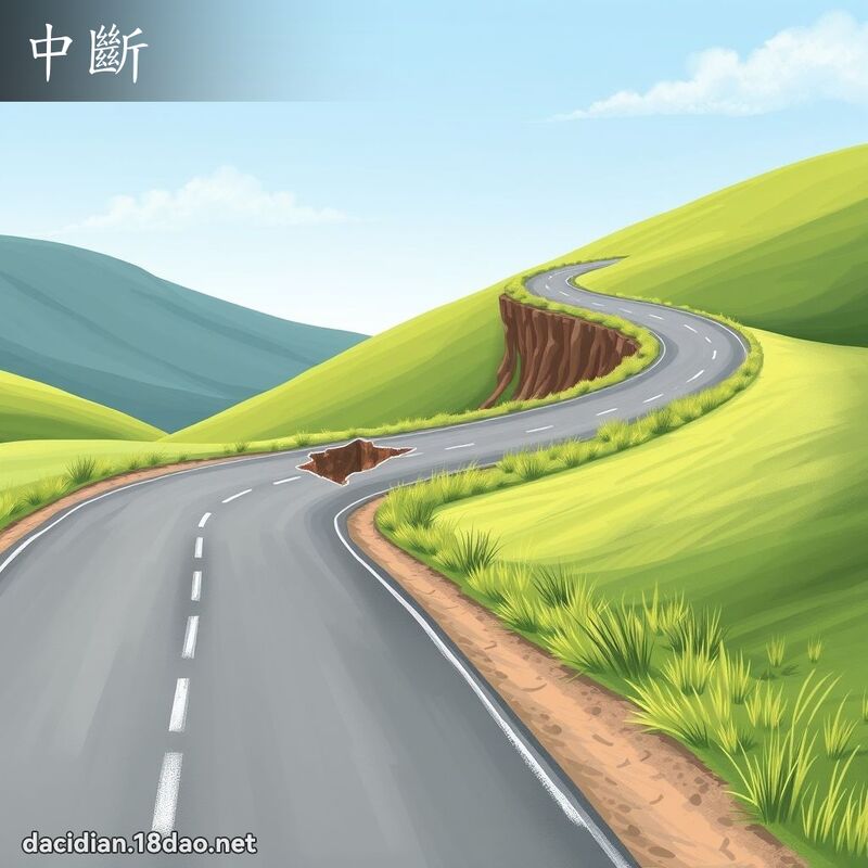中断 - 国语大辞典配图