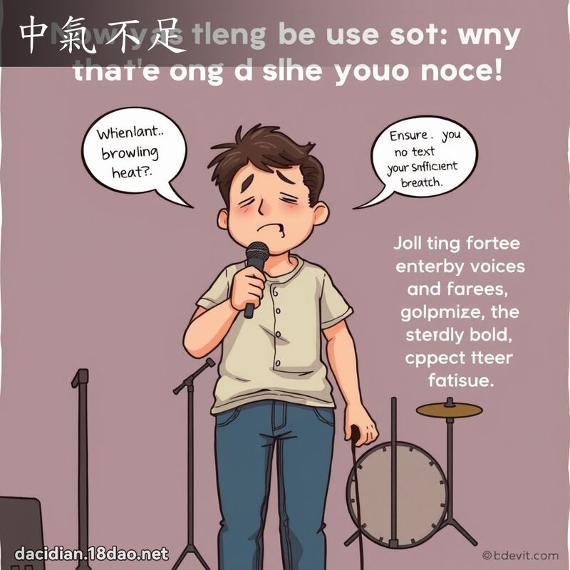 中气不足 - 国语大辞典配图