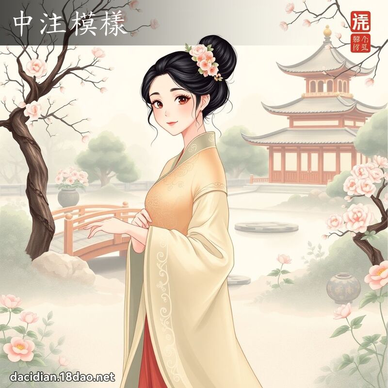 中注模样 - 国语大辞典配图
