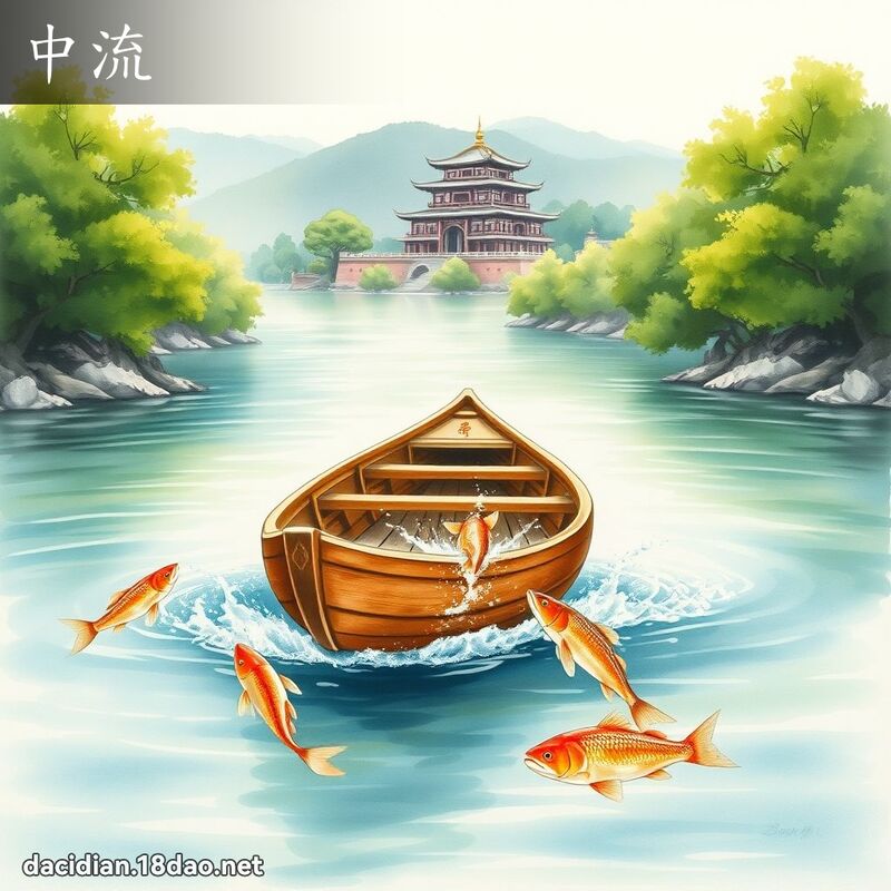中流 - 国语大辞典配图