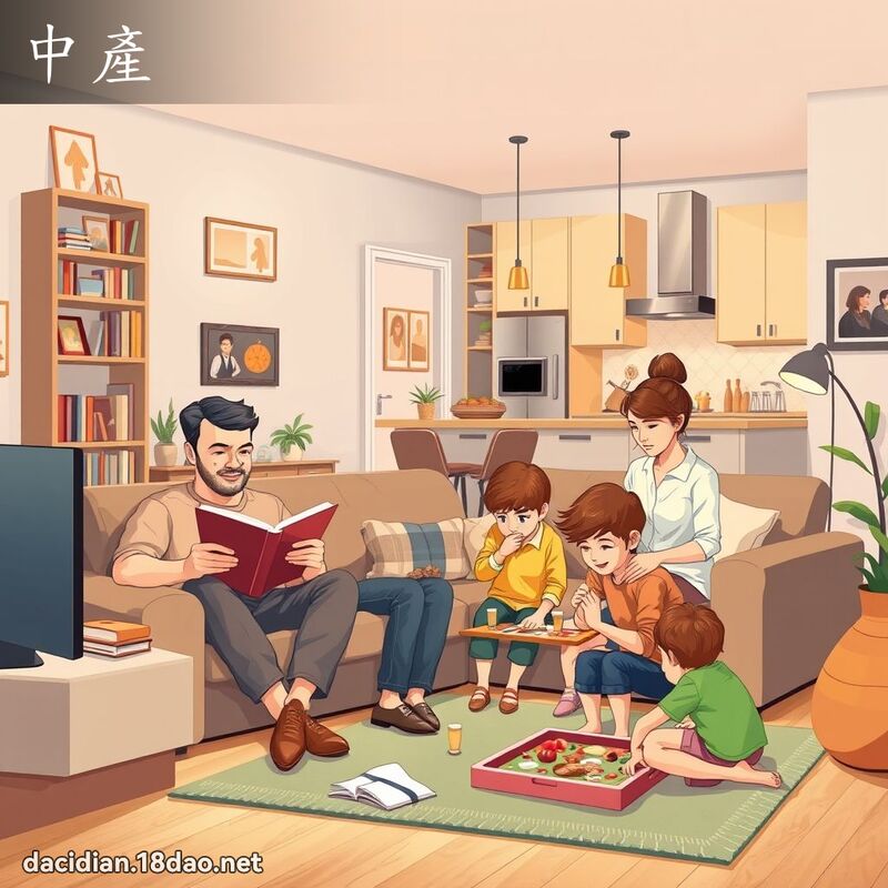 中产 - 国语大辞典配图