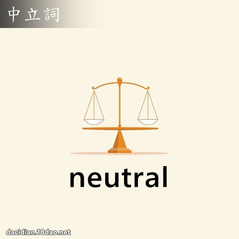 中立詞 - 國語大辭典配圖
