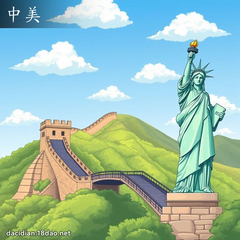 中美 - 国语大辞典配图