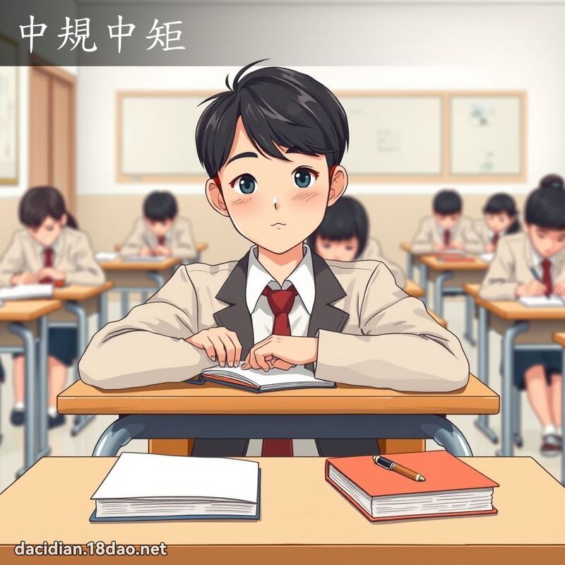 中規中矩 - 國語大辭典配圖