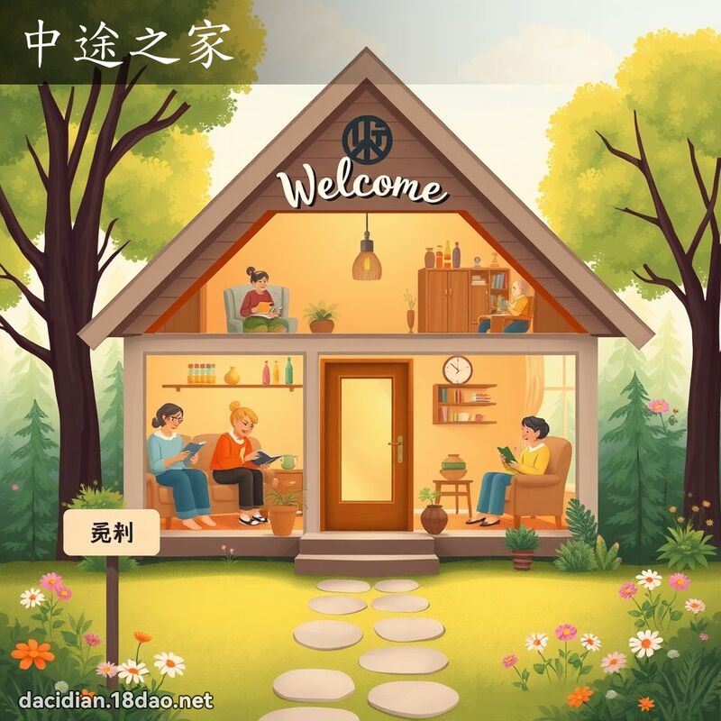 中途之家 - 国语大辞典配图