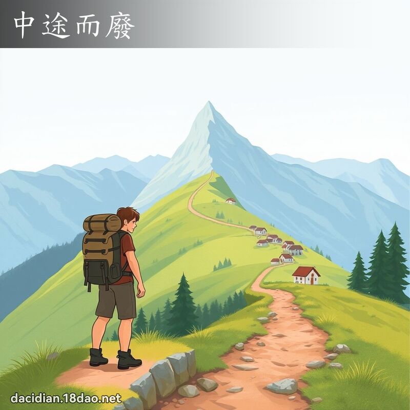 中途而废 - 国语大辞典配图