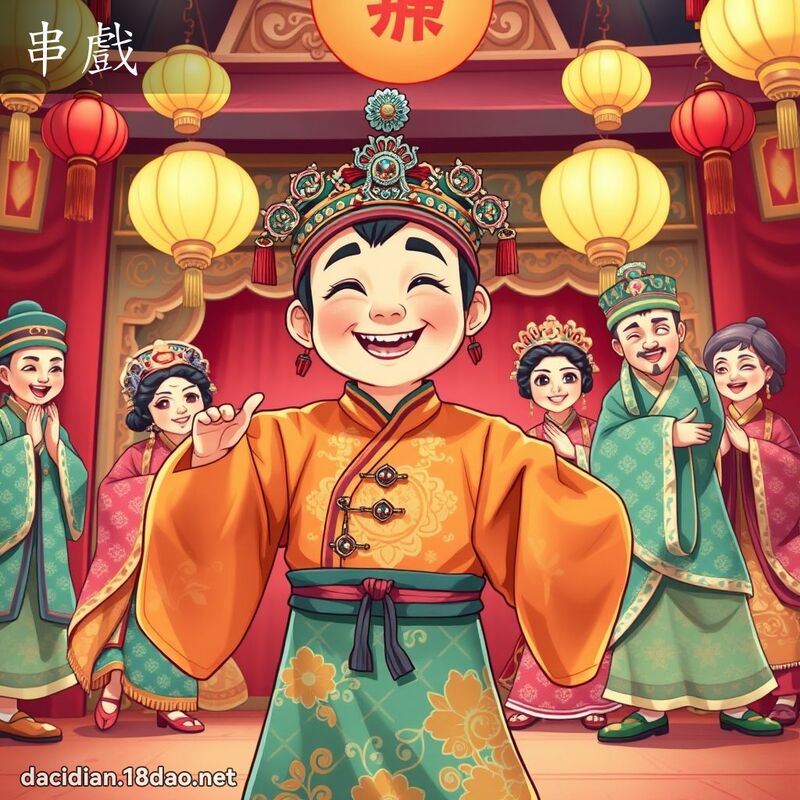 串戏 - 国语大辞典配图