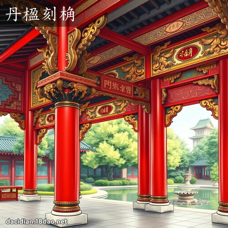 丹楹刻桷 - 国语大辞典配图
