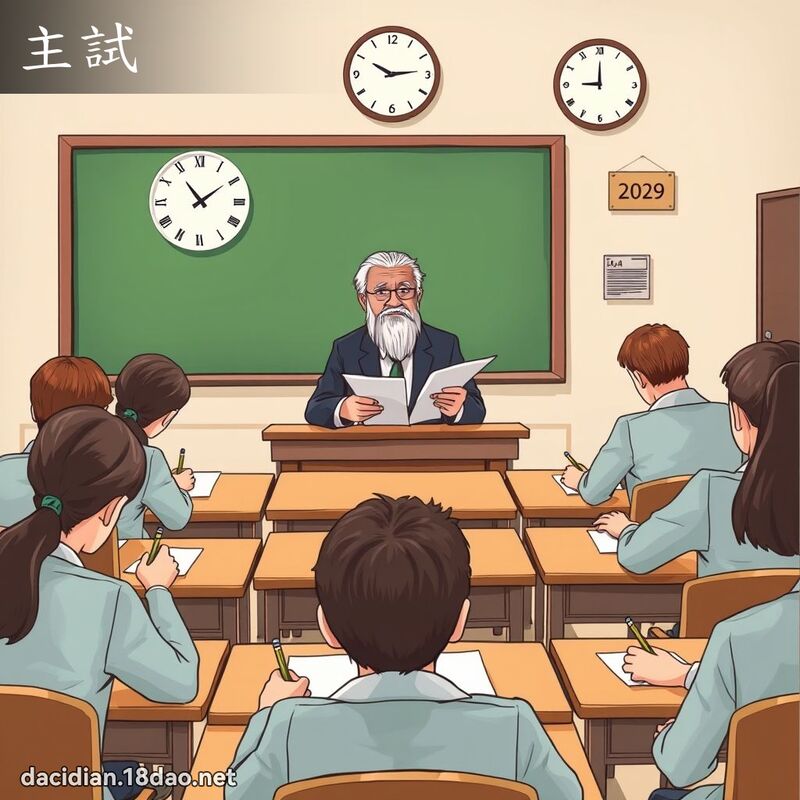 主試 - 國語大辭典配圖