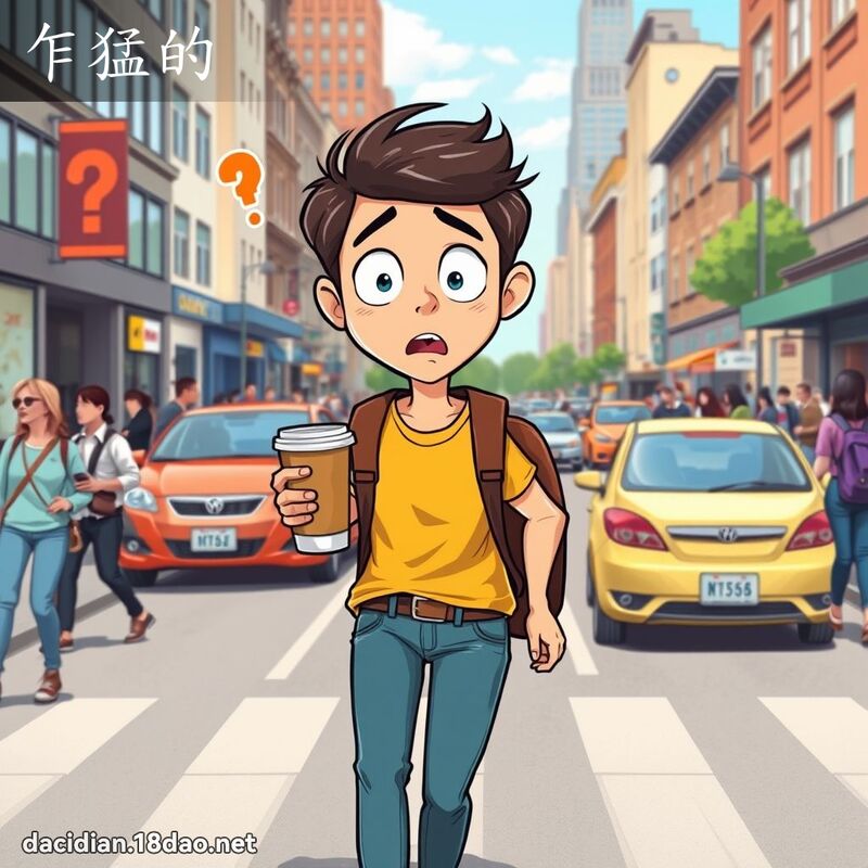乍猛的 - 国语大辞典配图