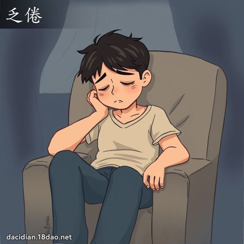 乏倦 - 国语大辞典配图