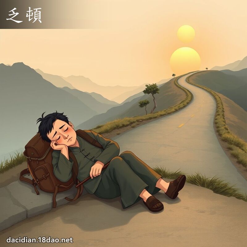 乏顿 - 国语大辞典配图