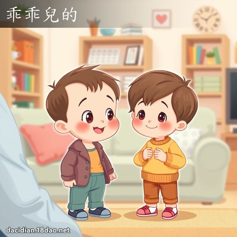 乖乖兒的 - 國語大辭典配圖