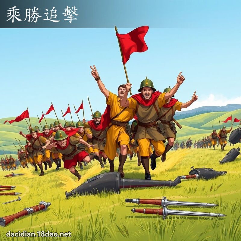 乘勝追擊 - 國語大辭典配圖