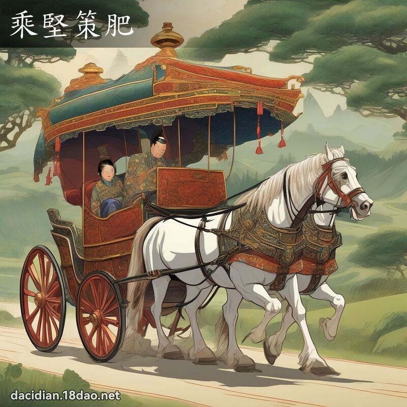 乘堅策肥 - 國語大辭典配圖