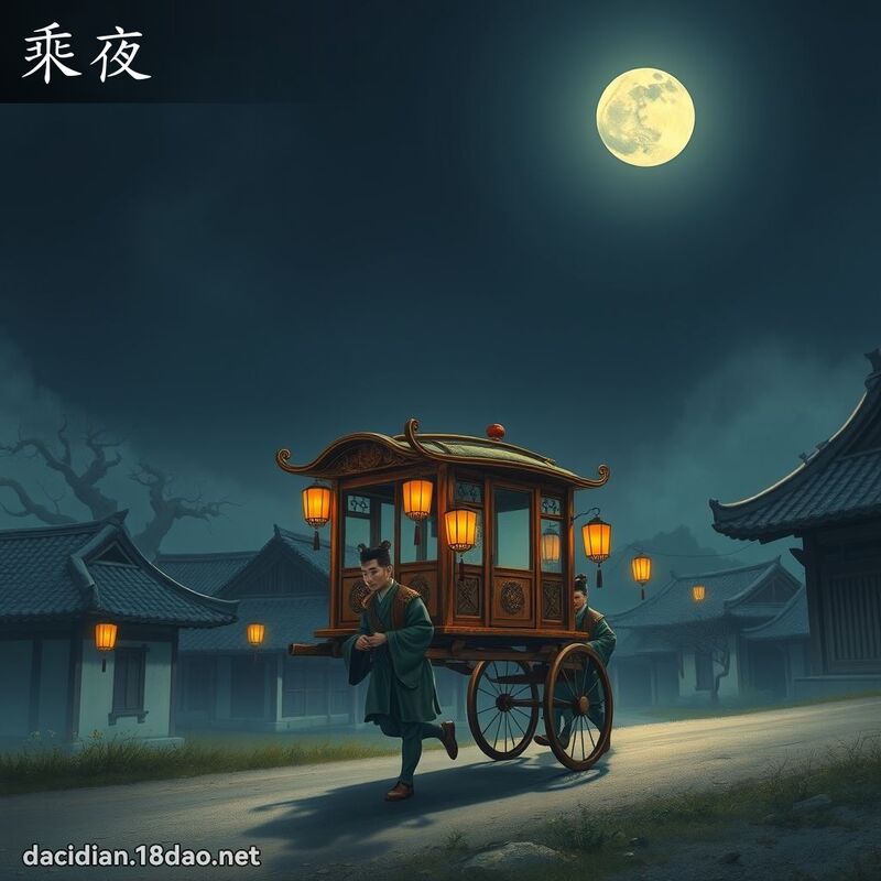 乘夜 - 國語大辭典配圖