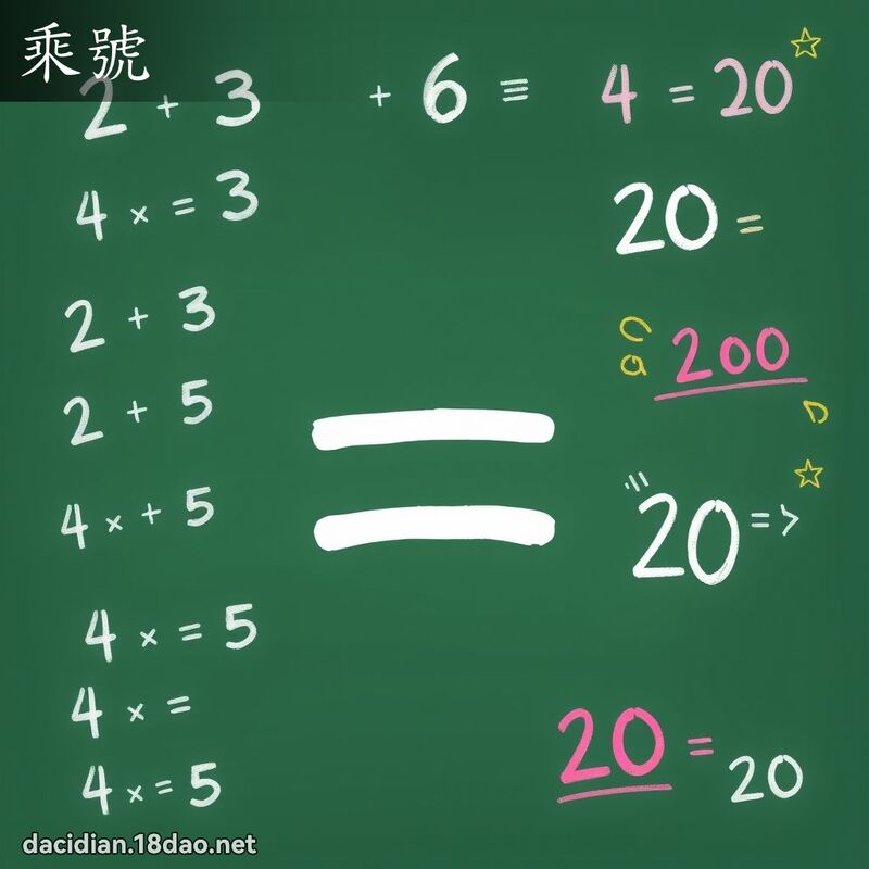 乘號 - 國語大辭典配圖