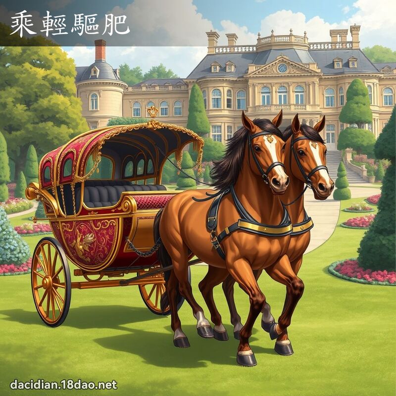 乘輕驅肥 - 國語大辭典配圖