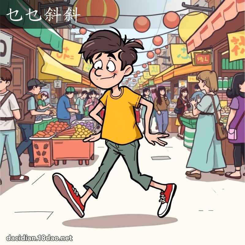 乜乜斜斜 - 国语大辞典配图