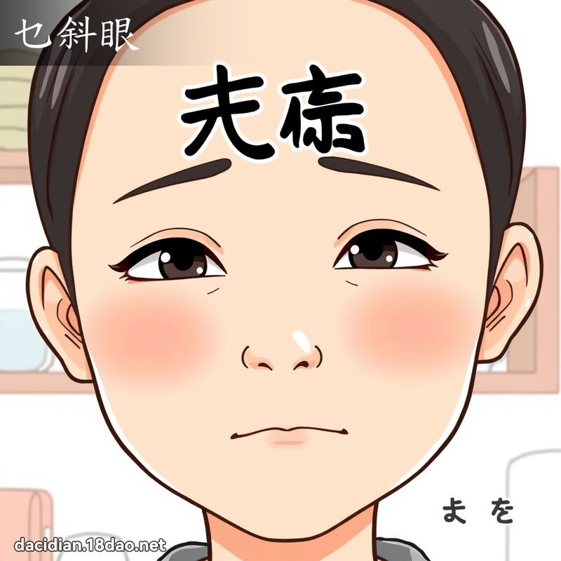 乜斜眼 - 國語大辭典配圖