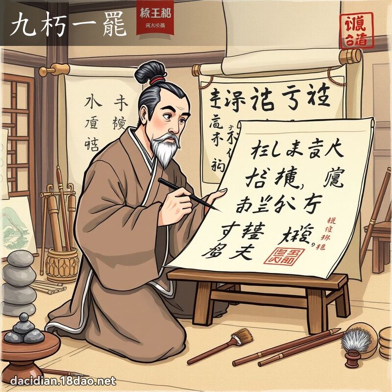 九朽一罢 - 国语大辞典配图