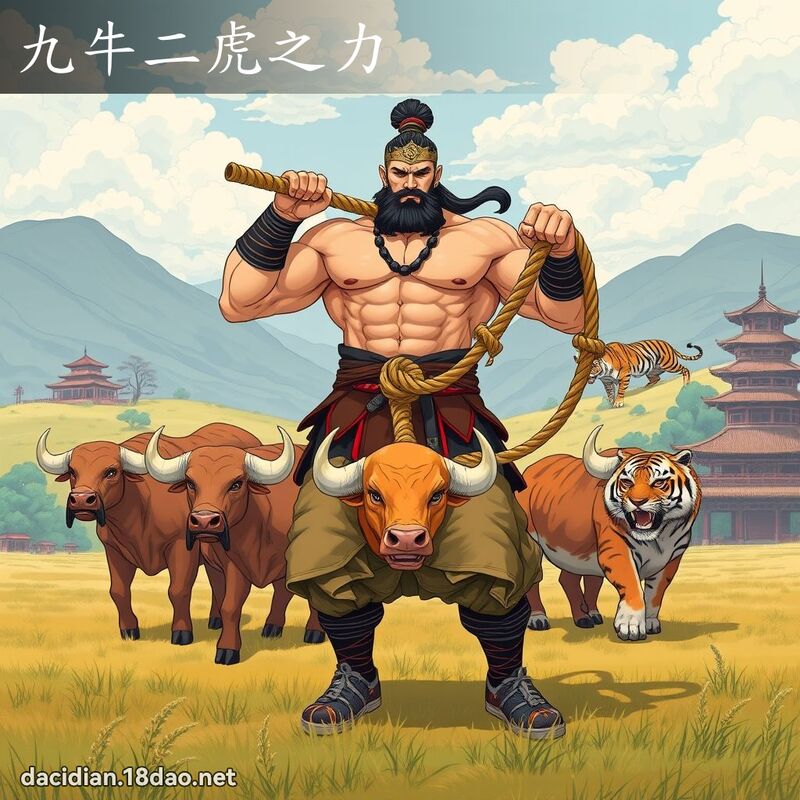 九牛二虎之力 - 國語大辭典配圖