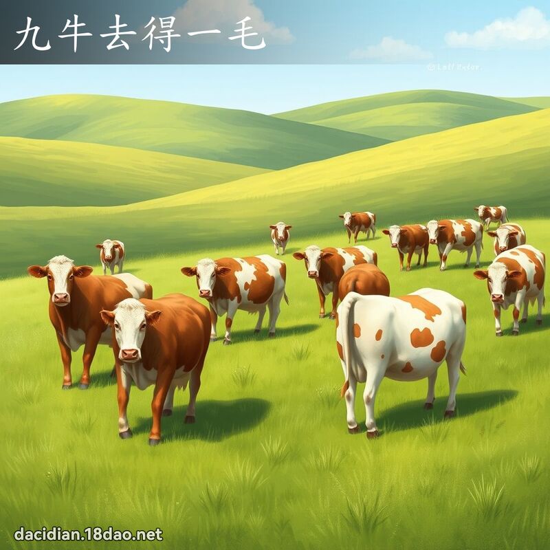 九牛去得一毛 - 國語大辭典配圖