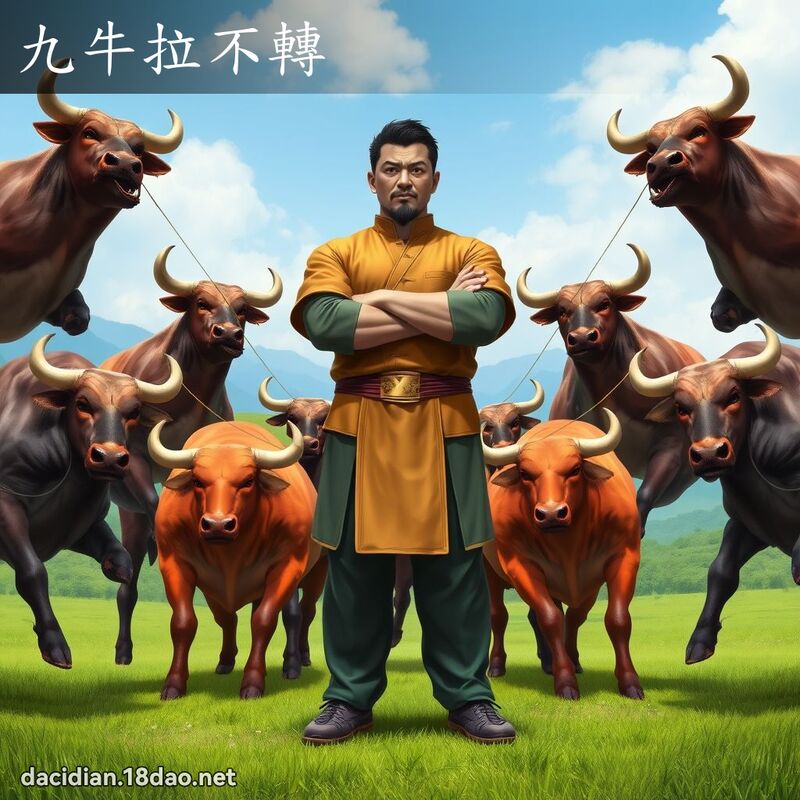 九牛拉不轉 - 國語大辭典配圖