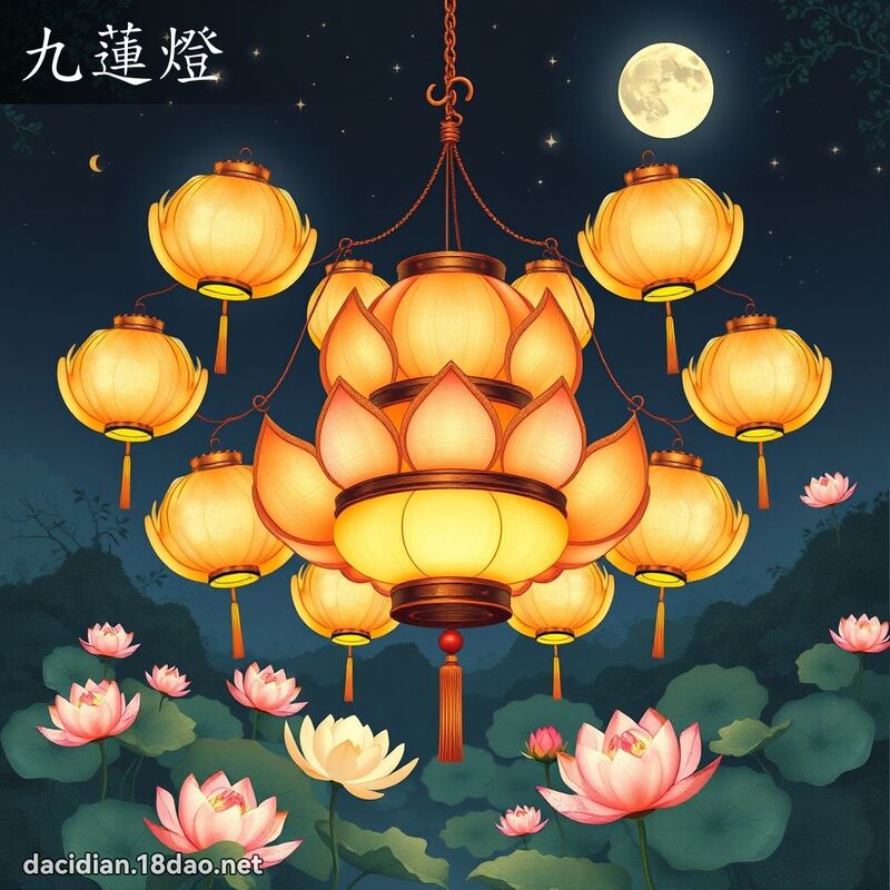 九蓮燈 - 國語大辭典配圖