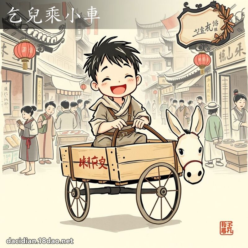 乞兒乘小車 - 國語大辭典配圖