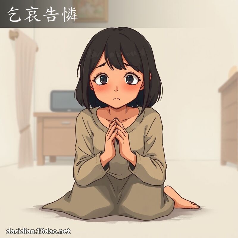 乞哀告怜 - 国语大辞典配图