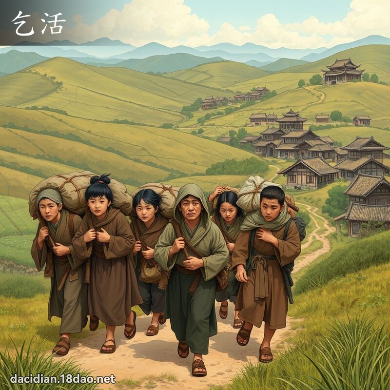 乞活 - 國語大辭典配圖