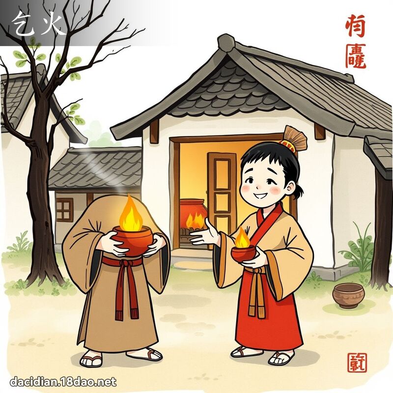 乞火 - 國語大辭典配圖