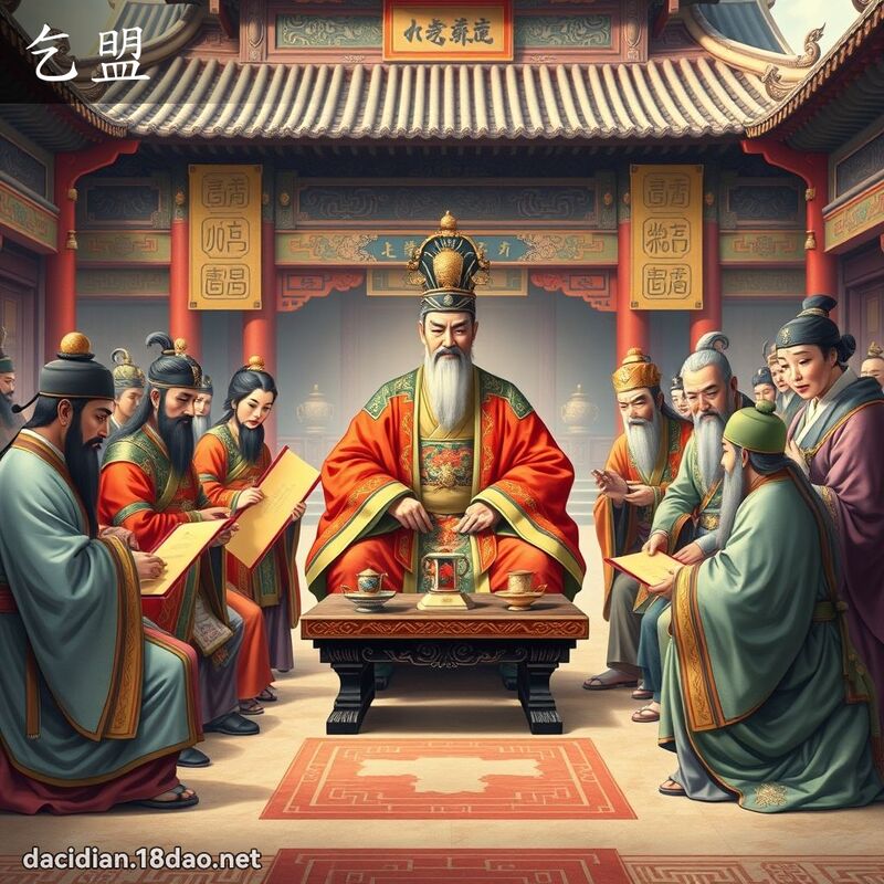 乞盟 - 國語大辭典配圖