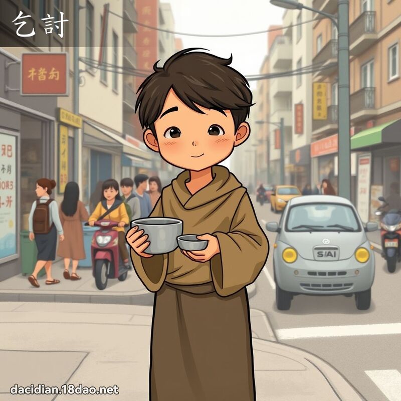 乞討 - 国语大辞典配图