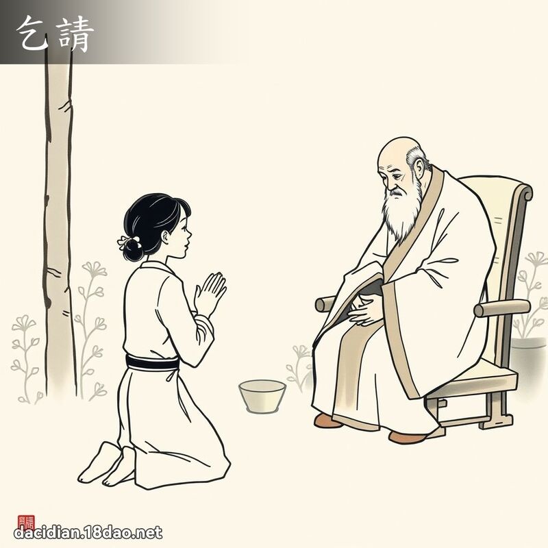 乞请 - 国语大辞典配图