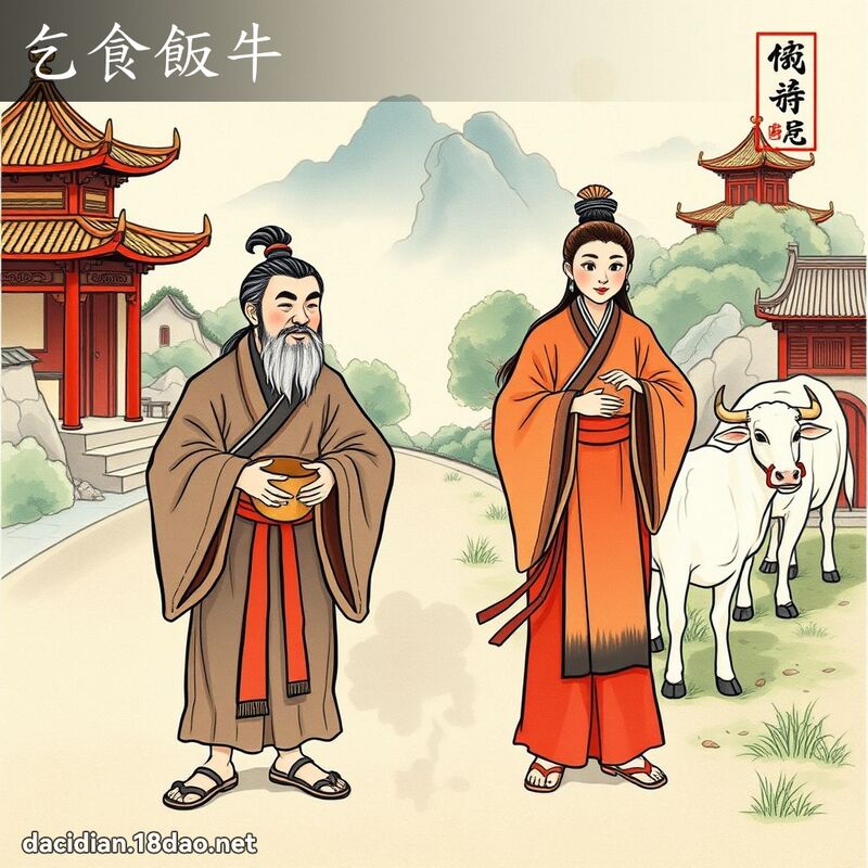 乞食饭牛 - 国语大辞典配图