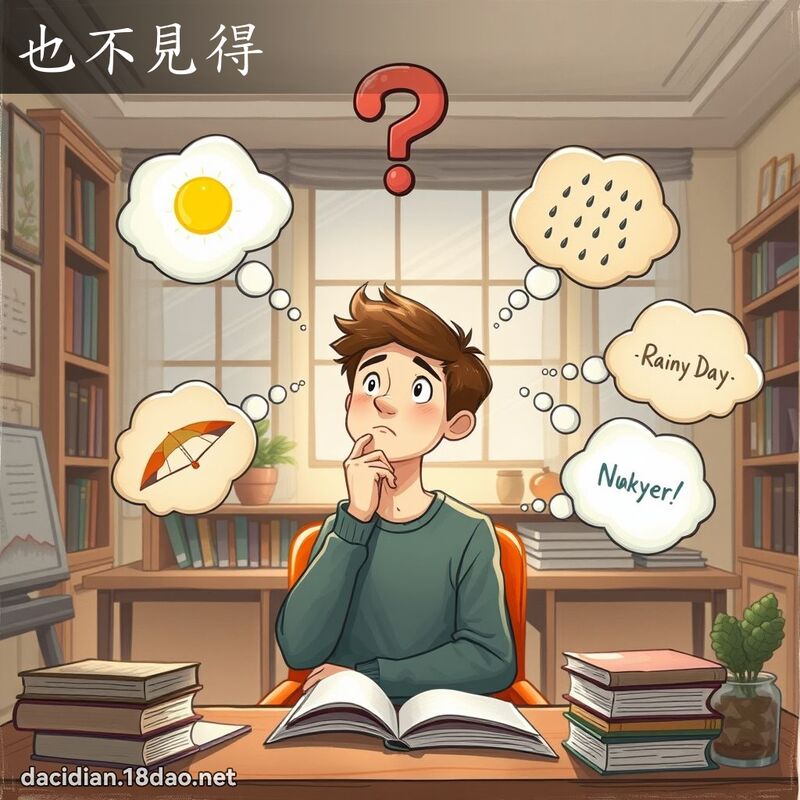 也不见得 - 国语大辞典配图