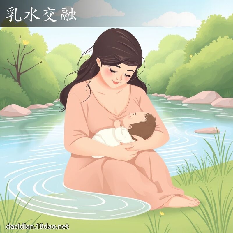 乳水交融 - 国语大辞典配图