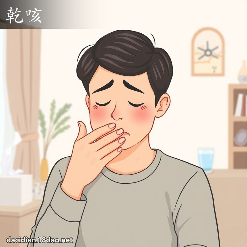 干咳 - 国语大辞典配图