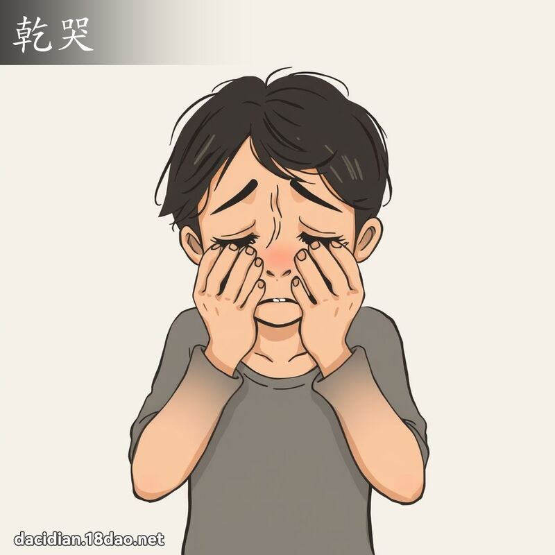 干哭 - 国语大辞典配图